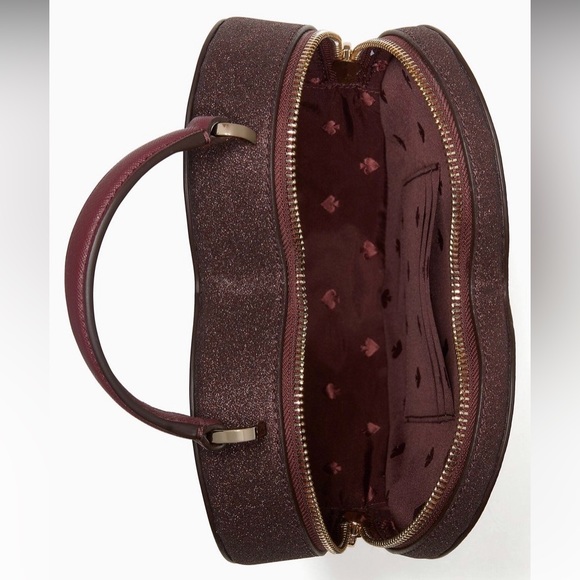 KATE SPADE LOVE SHACK Glitter Heart CROSSBODY BAG in DEEP NOVA! Novelty Gift NWT - Picture 4 of 5